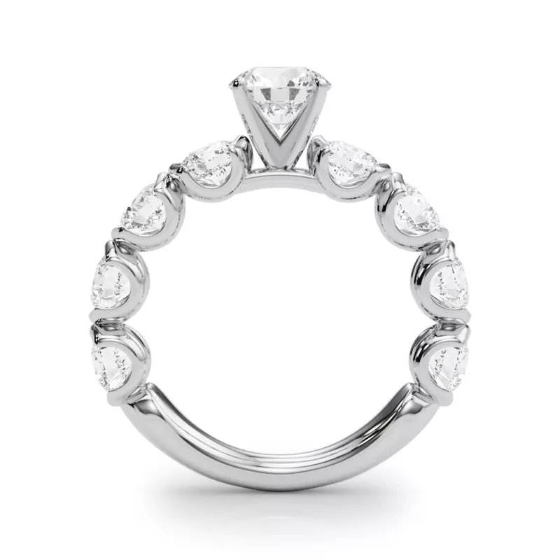Platinum Devika U Prong Diamond Engagement Ring