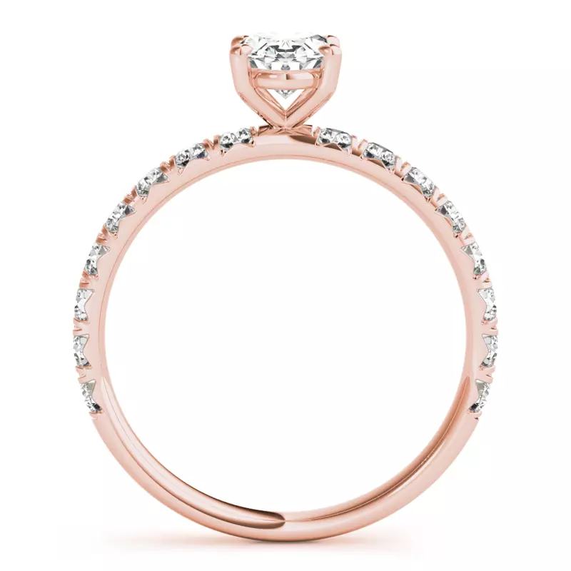 14K Rose Gold Penelope French Pavé Engagement Ring