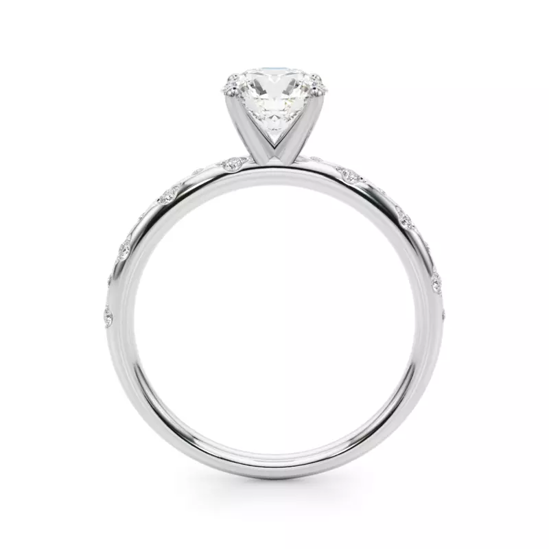 Platinum Constantine Scattered Diamond Engagement Ring