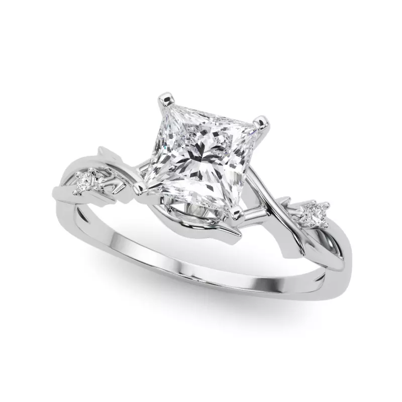 Platinum Vine Nature Inspired Engagement Ring