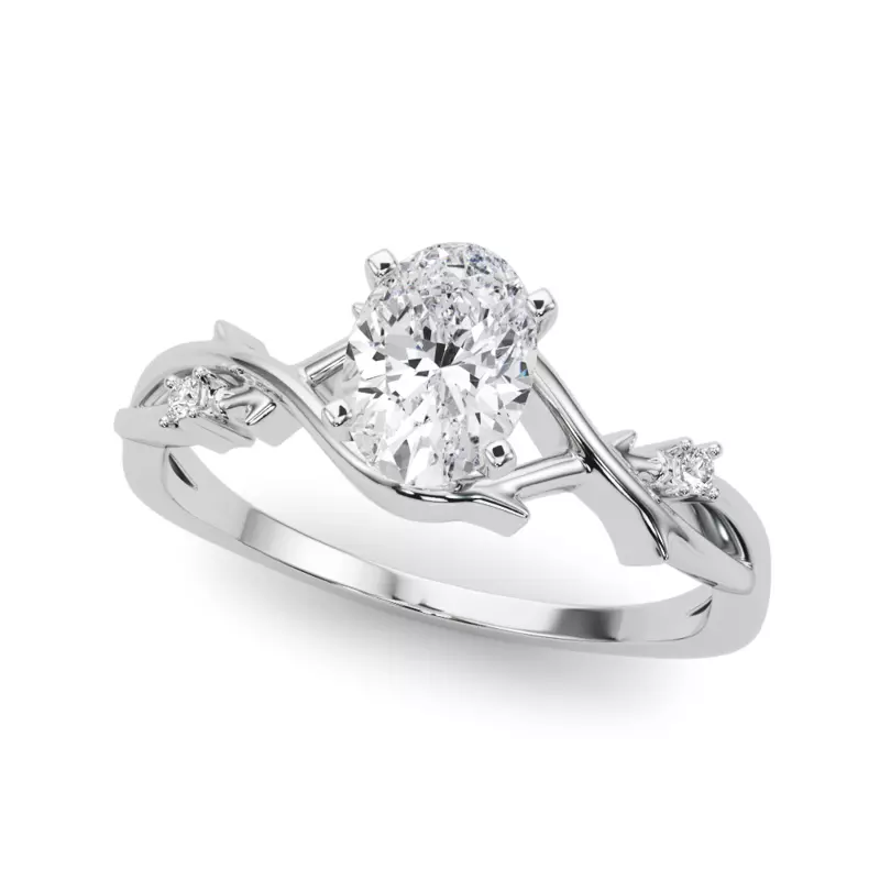 Platinum Vine Nature Inspired Engagement Ring