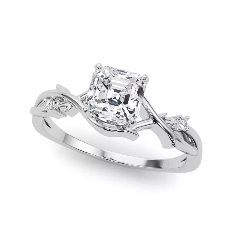 Platinum Vine Nature Inspired Engagement Ring