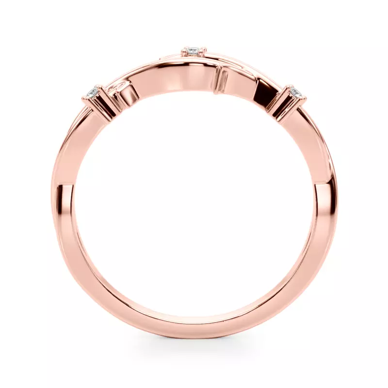 14K Rose Gold Vine Band