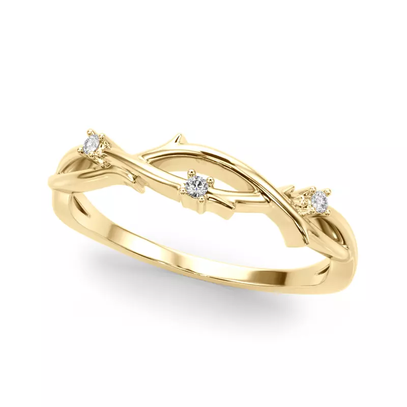 14K Yellow Gold Vine Band