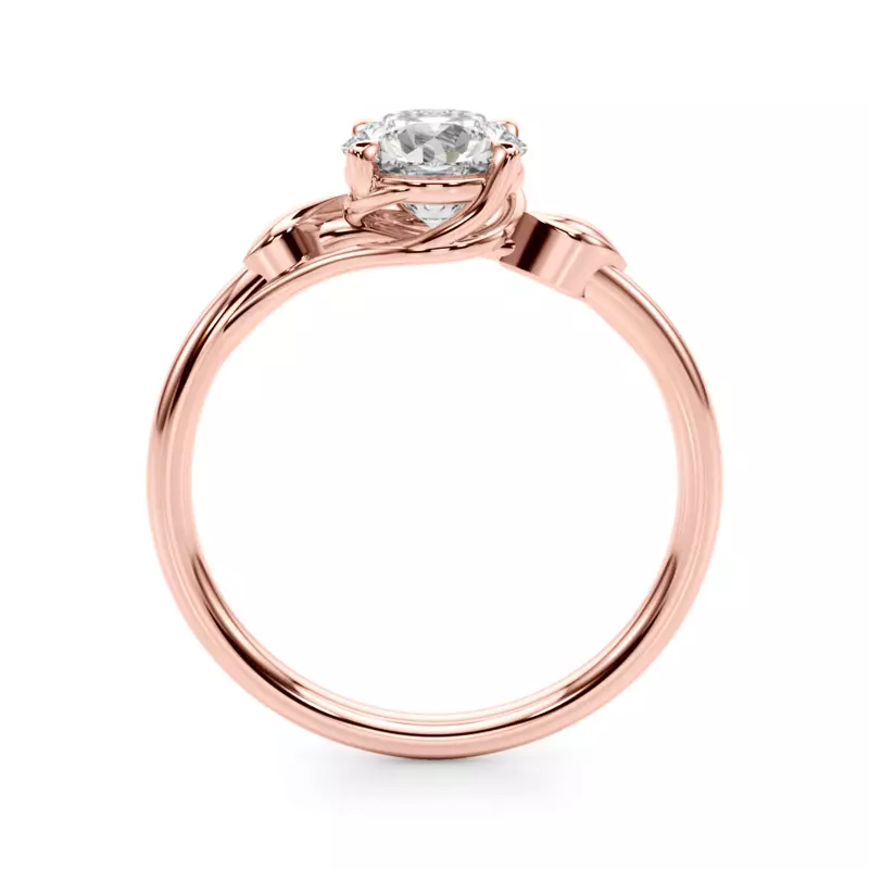 14K Rose Gold Alex Nature Inspired Solitaire Engagement Ring