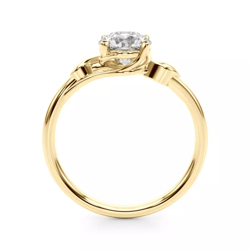 14K Yellow Gold Alex Nature Inspired Solitaire Engagement Ring
