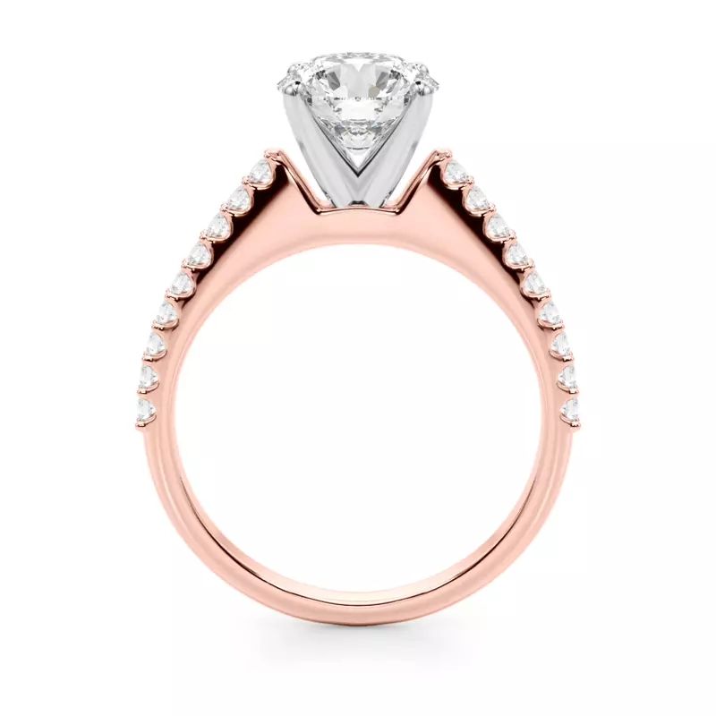 14K Rose Gold Alice Pavé Diamond Engagement Ring