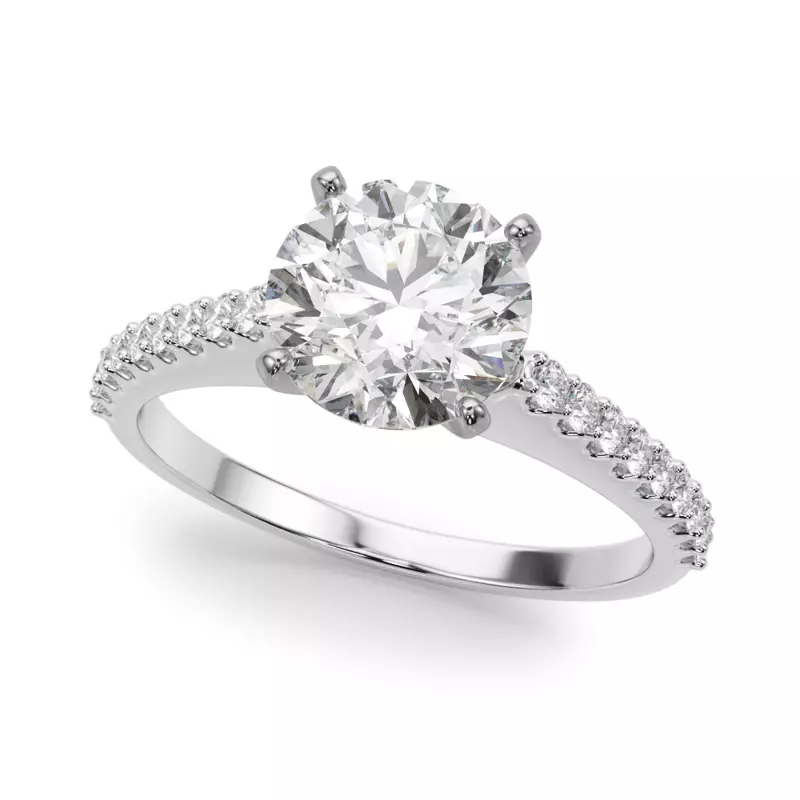 18K White Gold Alice Pavé Diamond Engagement Ring