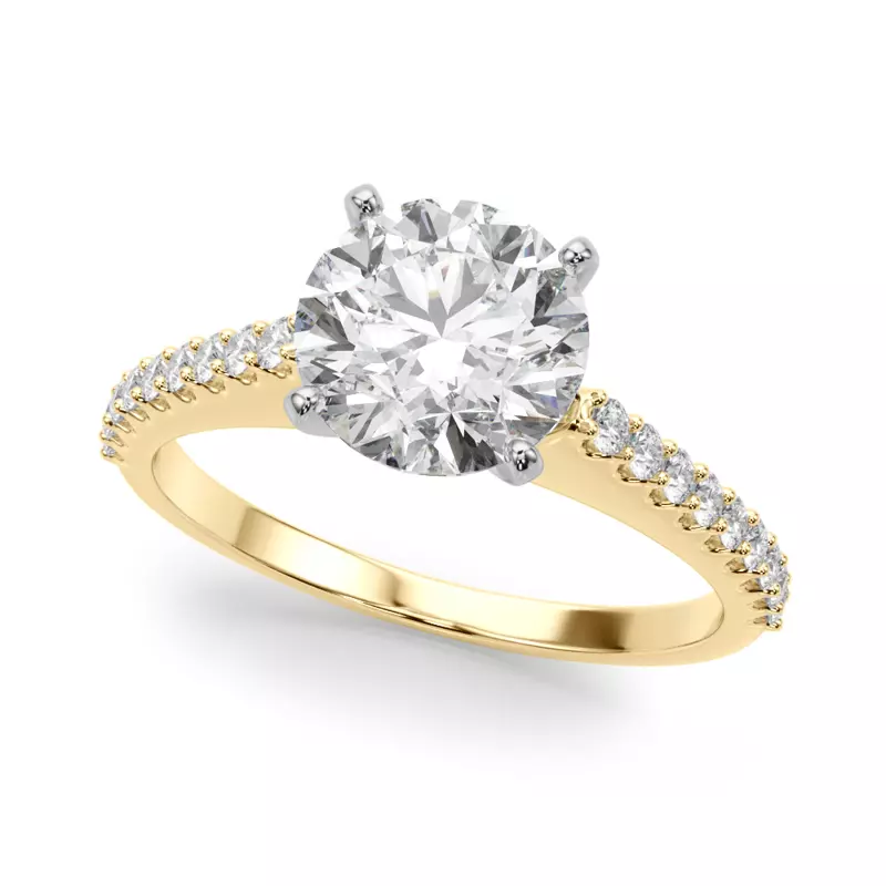18K Yellow Gold Alice Pavé Diamond Engagement Ring