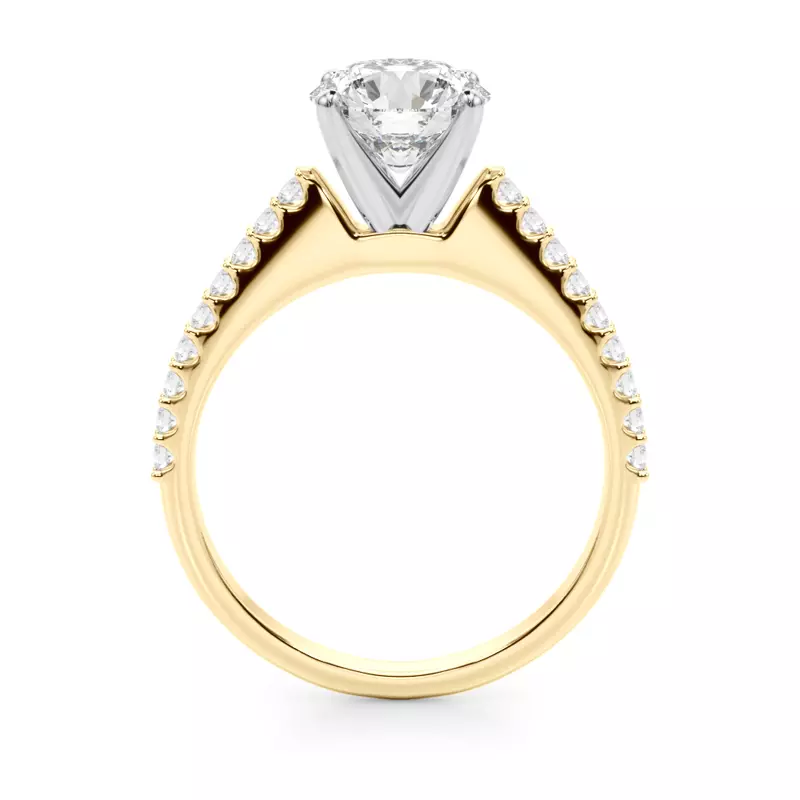 18K Yellow Gold Alice Pavé Diamond Engagement Ring