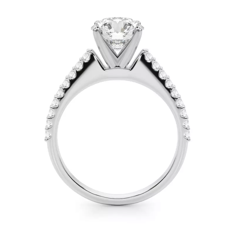 Platinum Alice Pavé Diamond Engagement Ring