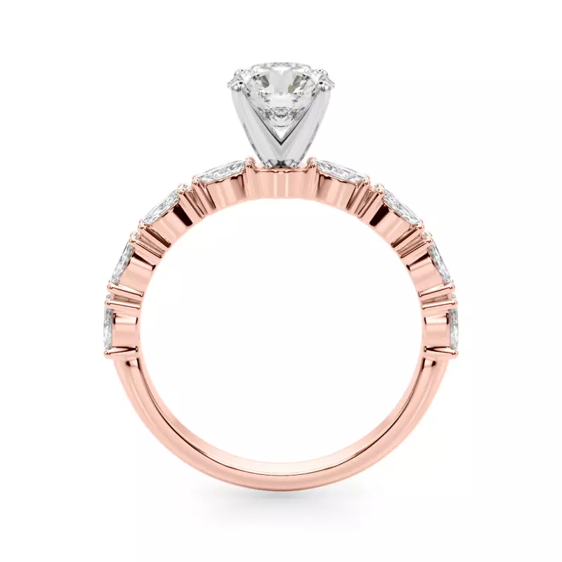 14K Rose Gold Alanis Marquise Diamond Engagement Ring