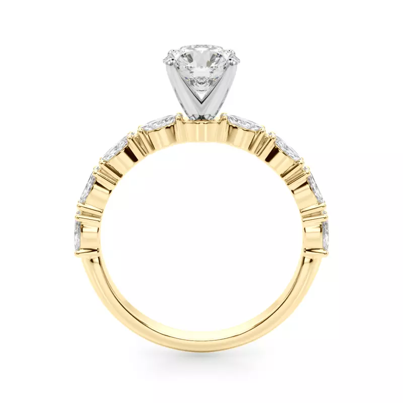 18K Yellow Gold Alanis Marquise Diamond Engagement Ring