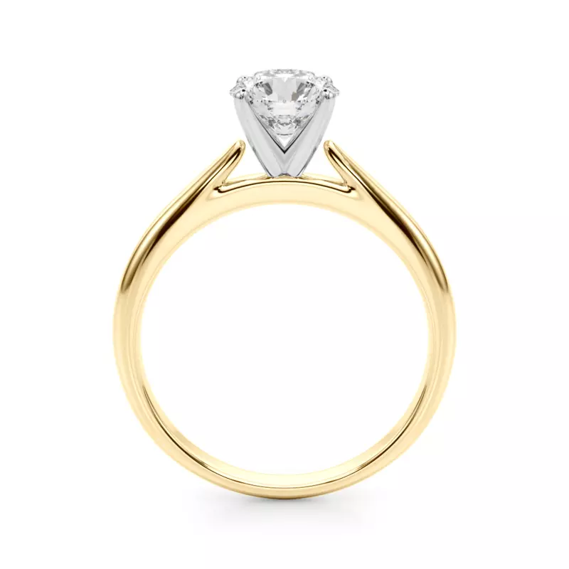 18K Yellow Gold Shelly Solitaire Engagement Ring