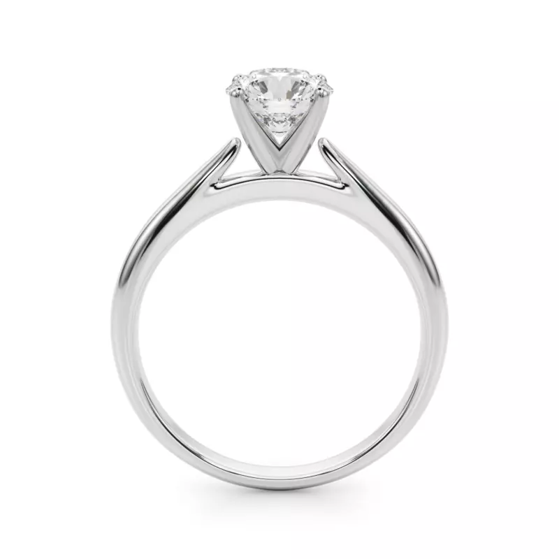 Platinum Shelly Solitaire Engagement Ring