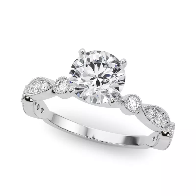 Platinum Clarice Vintage Style Engagement Ring