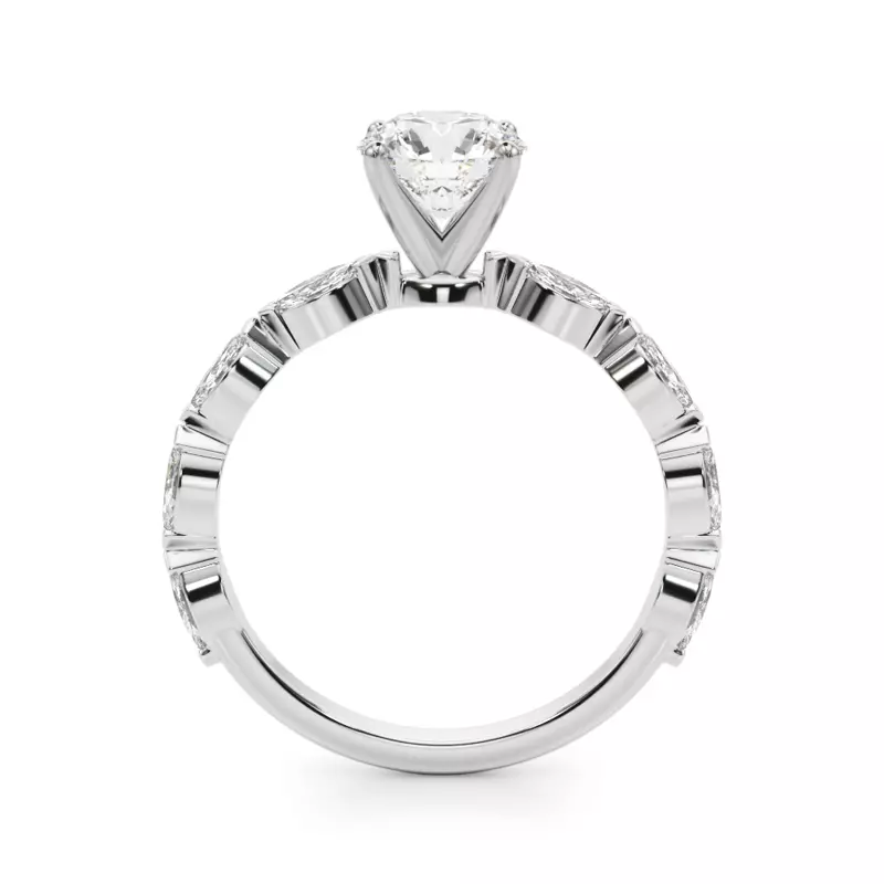 Platinum Azalia Marquise Diamond Engagement Ring