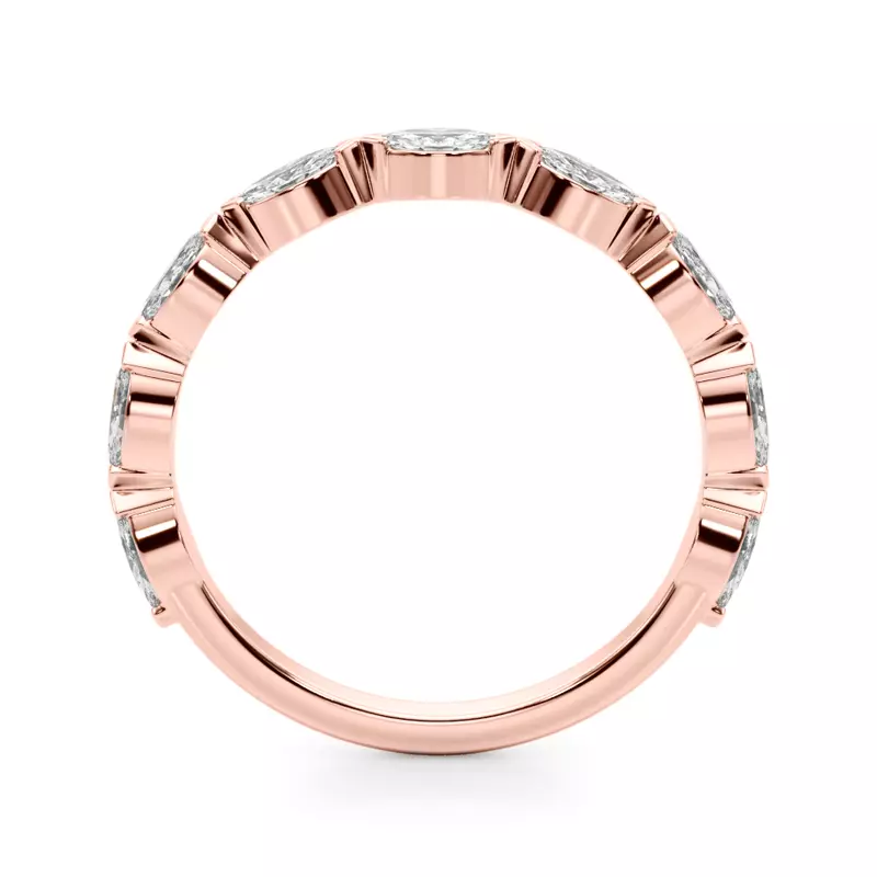 14K Rose Gold Azalia Marquise Diamond Wedding Band