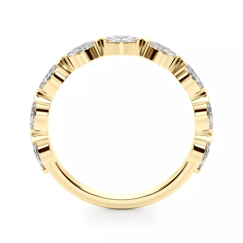 14K Yellow Gold Azalia Marquise Diamond Wedding Band