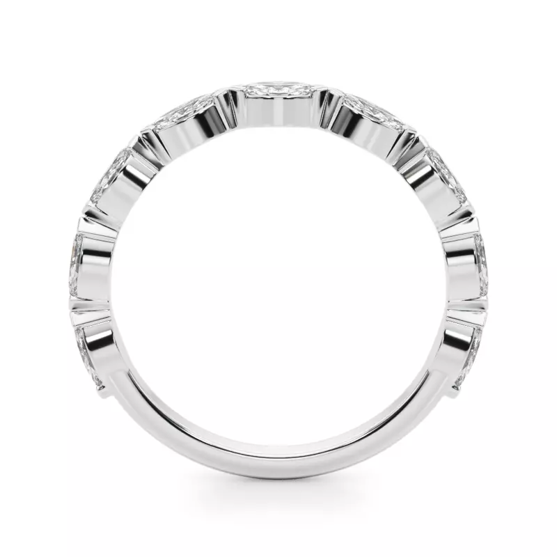 Platinum Azalia Marquise Diamond Wedding Band