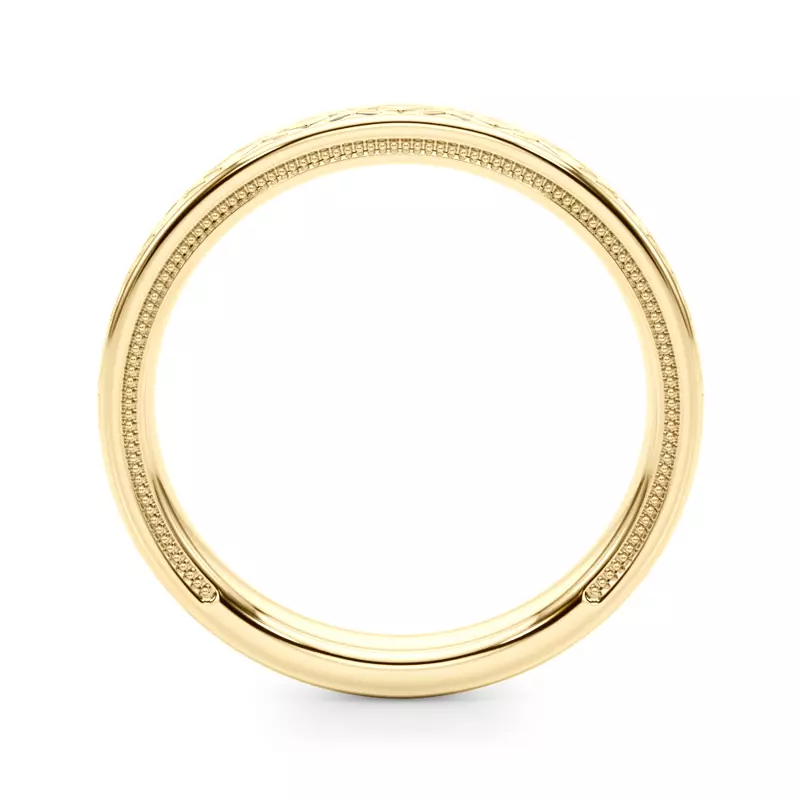 18K Yellow Gold Peridorna Vintage Inspired Wedding Band