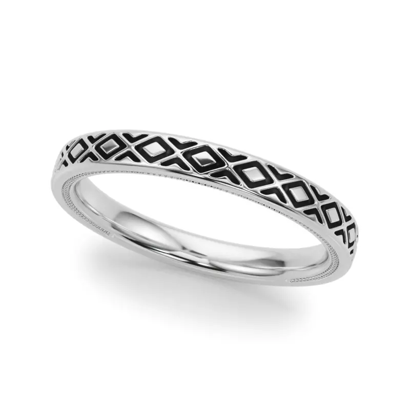 Platinum Peridorna Vintage Inspired Wedding Band