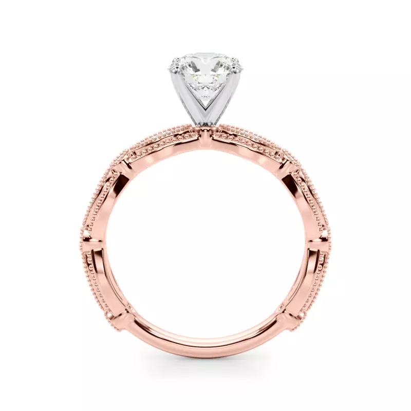 14K Rose Gold Topazia Vintage Inspired Engagement Ring