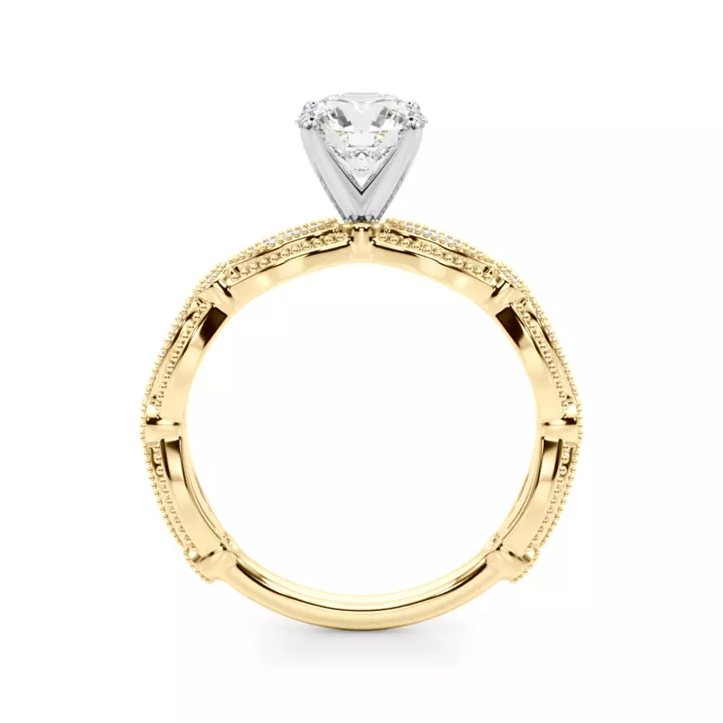 14K Yellow Gold Topazia Vintage Inspired Engagement Ring