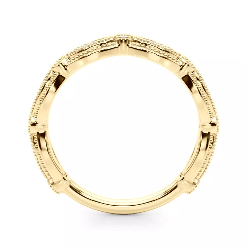 14K Yellow Gold Topazia Vintage Inspired Wedding Band