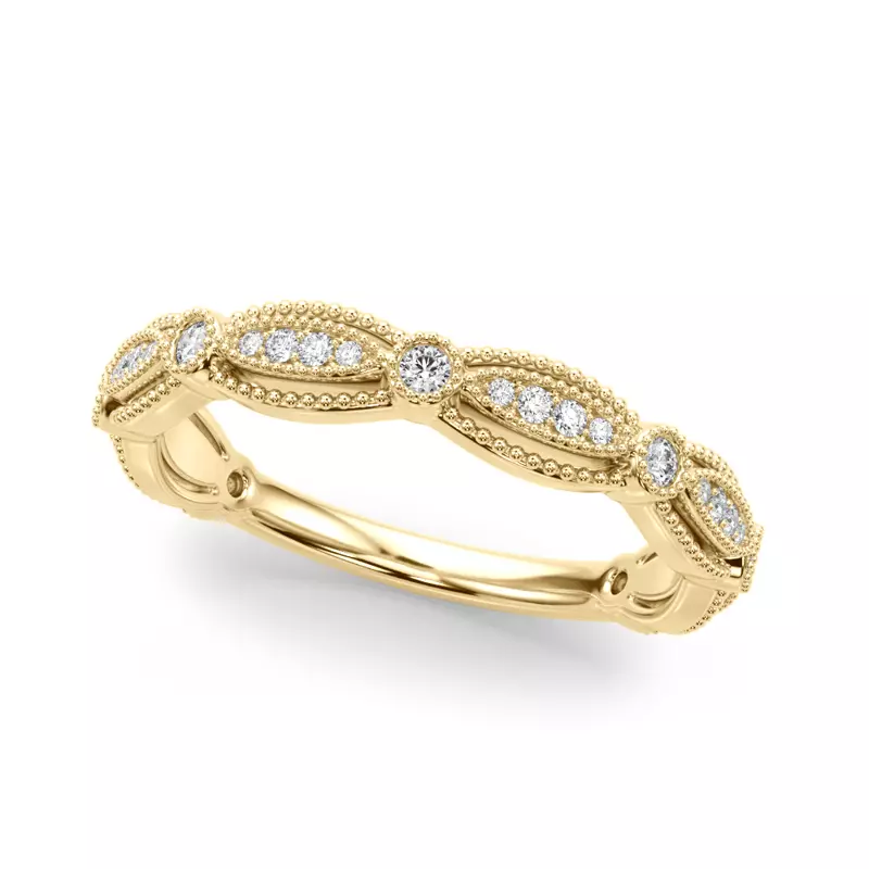 Topazia Vintage Inspired Wedding Band