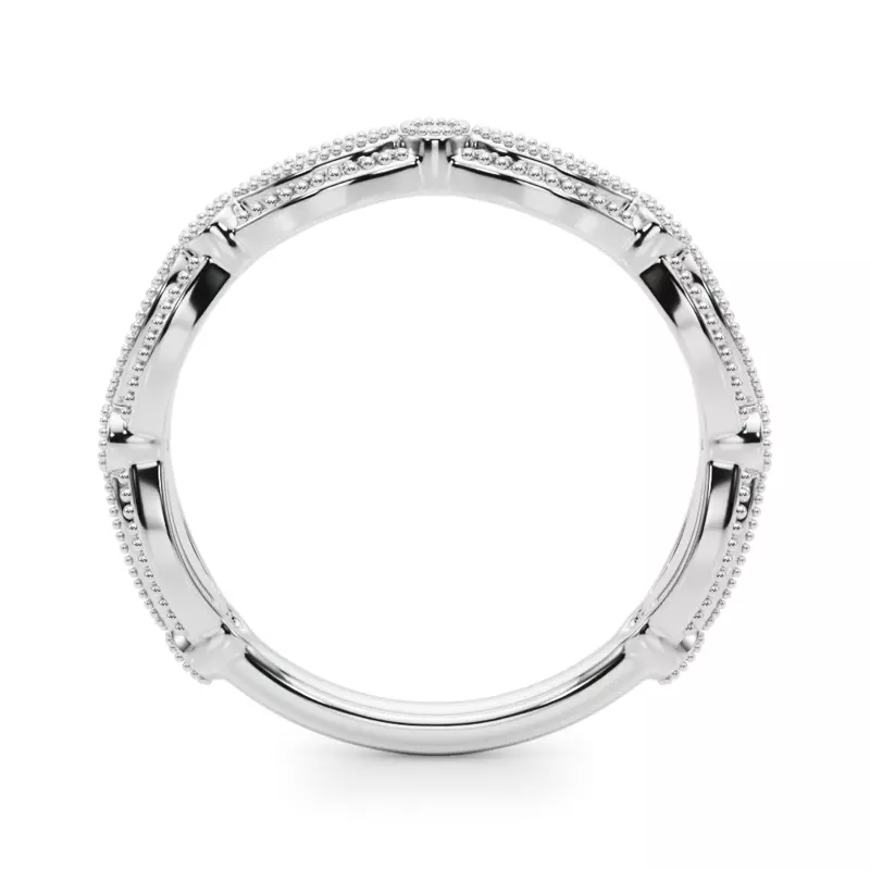 Platinum Topazia Vintage Inspired Wedding Band