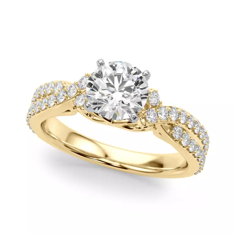 Coralia Pave Diamond Engagement Ring
