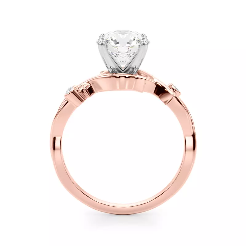 14K Rose Gold Inara Nature Inspired Engagement Ring