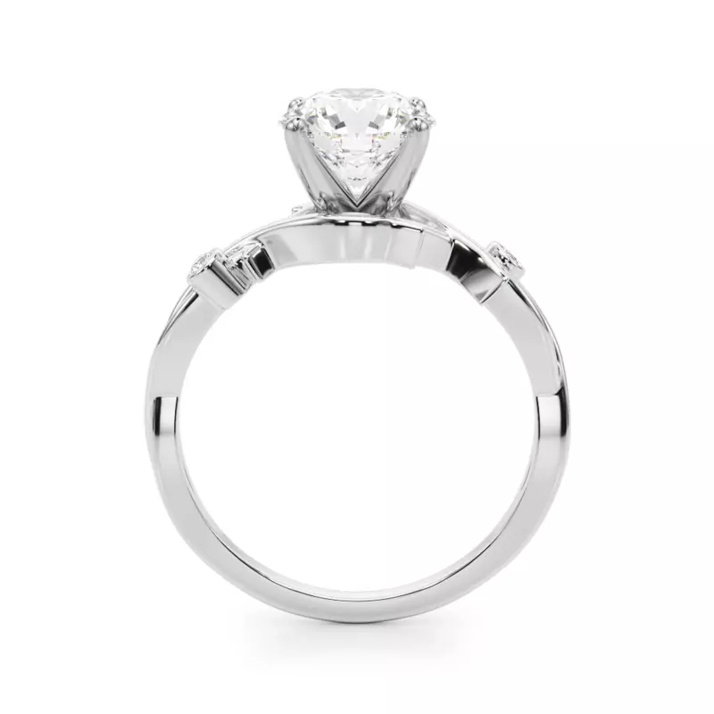 18K White Gold Inara Nature Inspired Engagement Ring