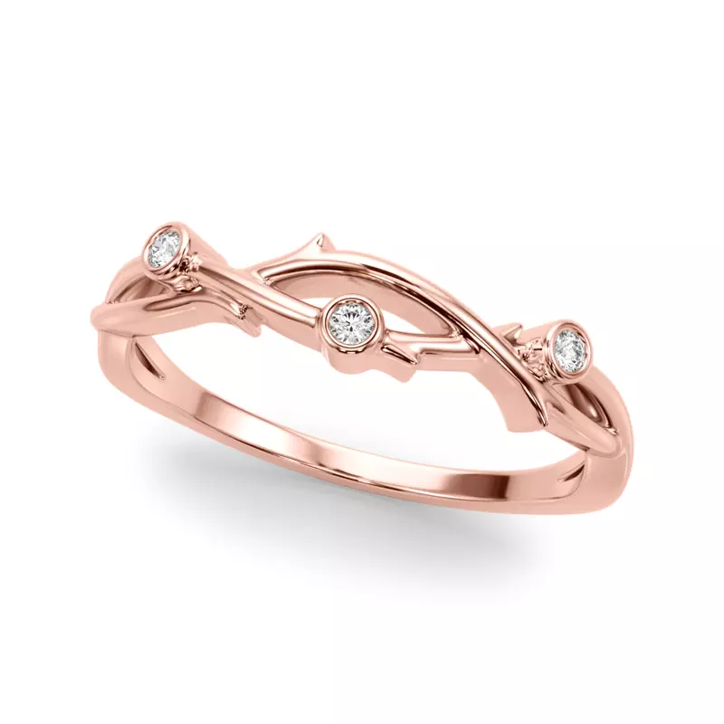 Inara Nature Inspired Wedding Band