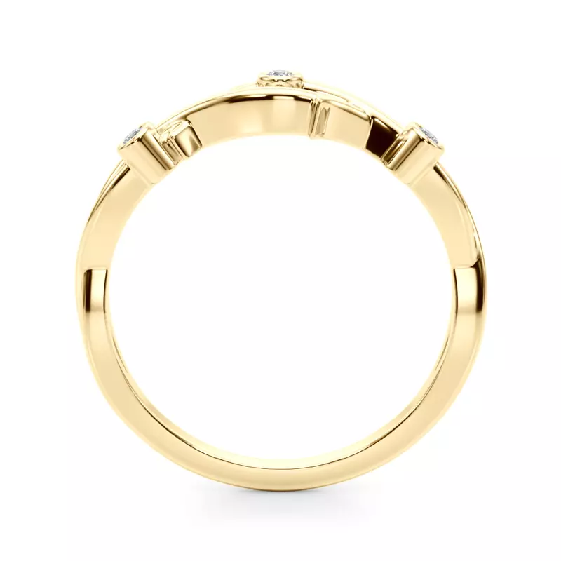 14K Yellow Gold Inara Nature Inspired Wedding Band