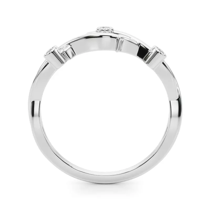 Platinum Inara Nature Inspired Wedding Band