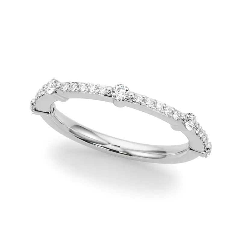 Zephrine Pave Station Diamond Band