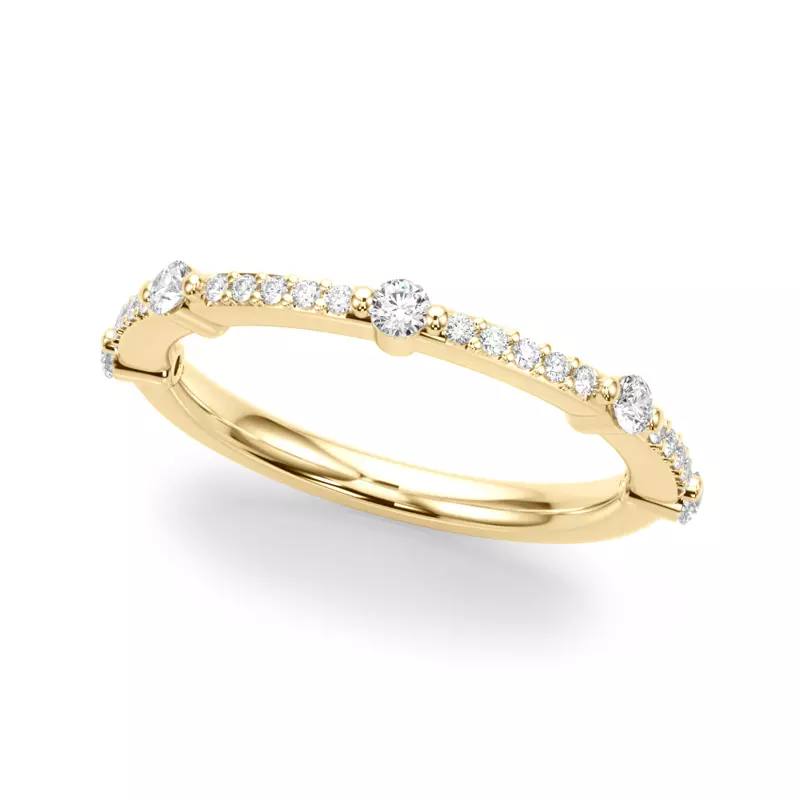 Zephrine Pave Station Diamond Band