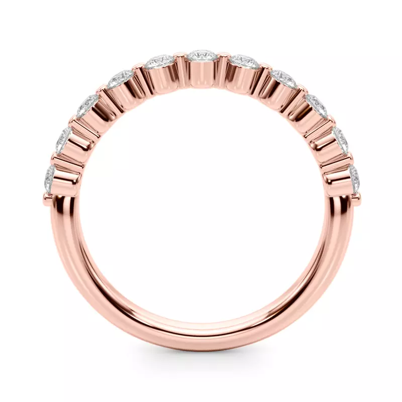 14K Rose Gold Rhossili Floating Diamond Band