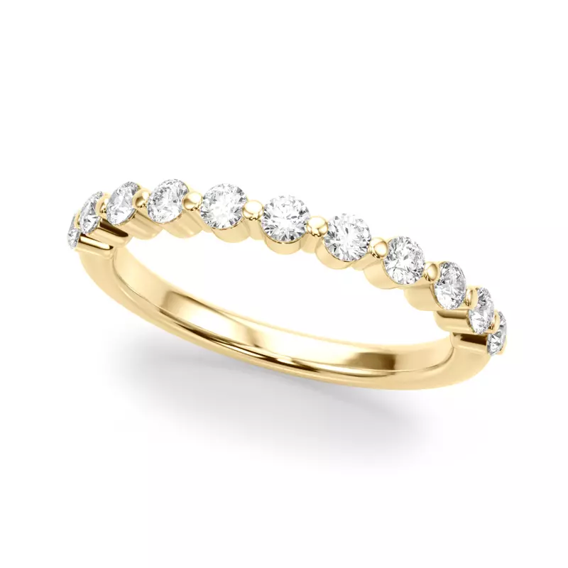 14K Yellow Gold Rhossili Floating Diamond Band