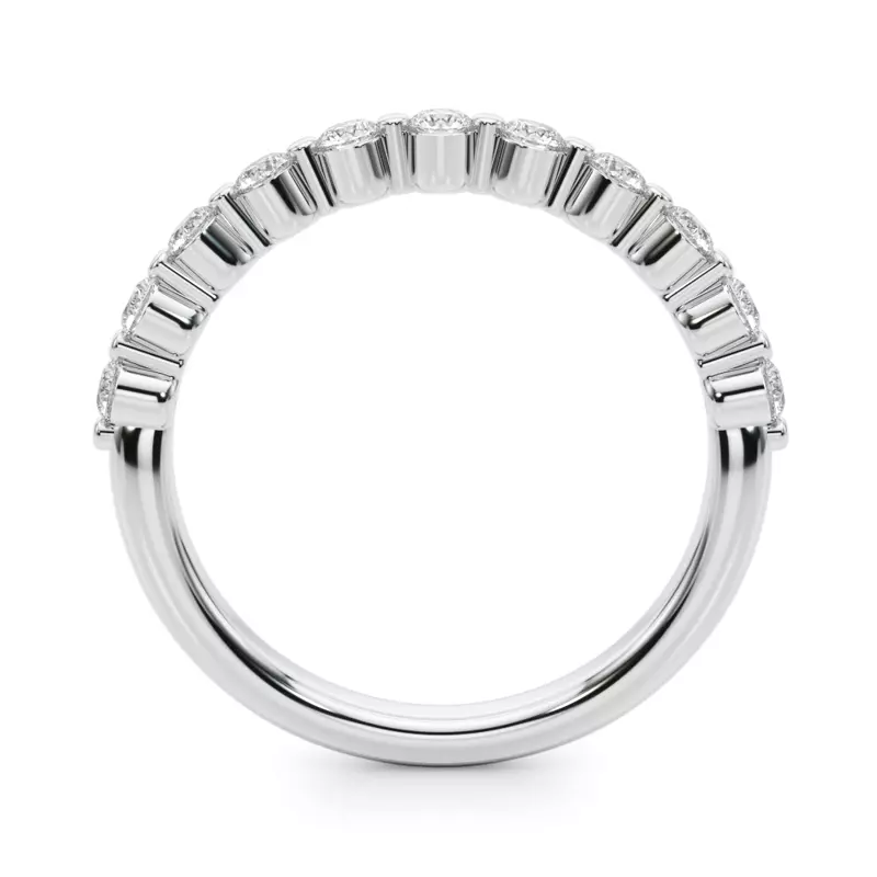 Platinum Rhossili Floating Diamond Band