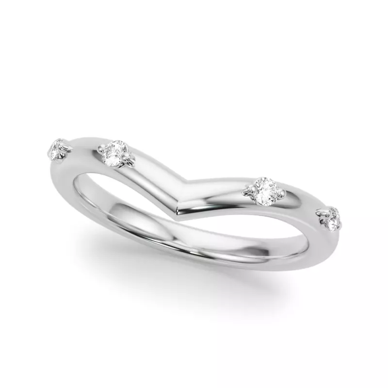Aspyn Chevron Diamond Band
