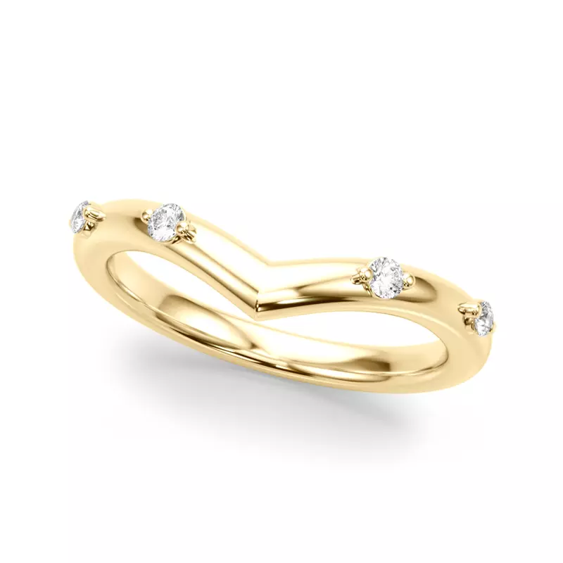 Aspyn Chevron Diamond Band