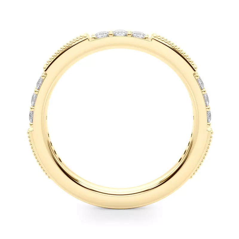 18K Yellow Gold Capucine Milgrain Channel Band