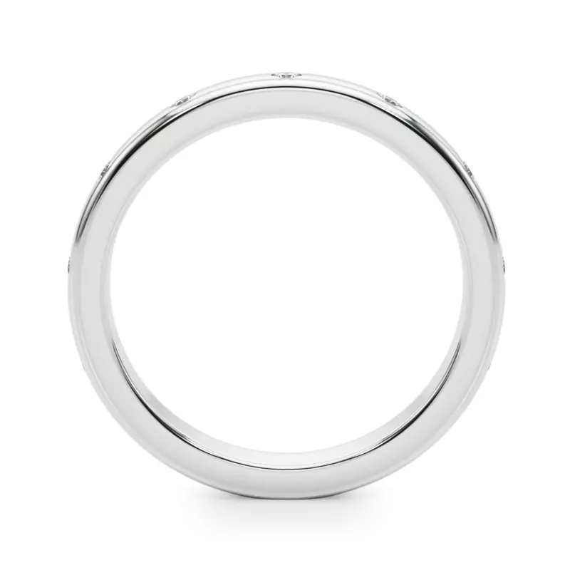 14K White Gold Delphine Flush Diamond Band