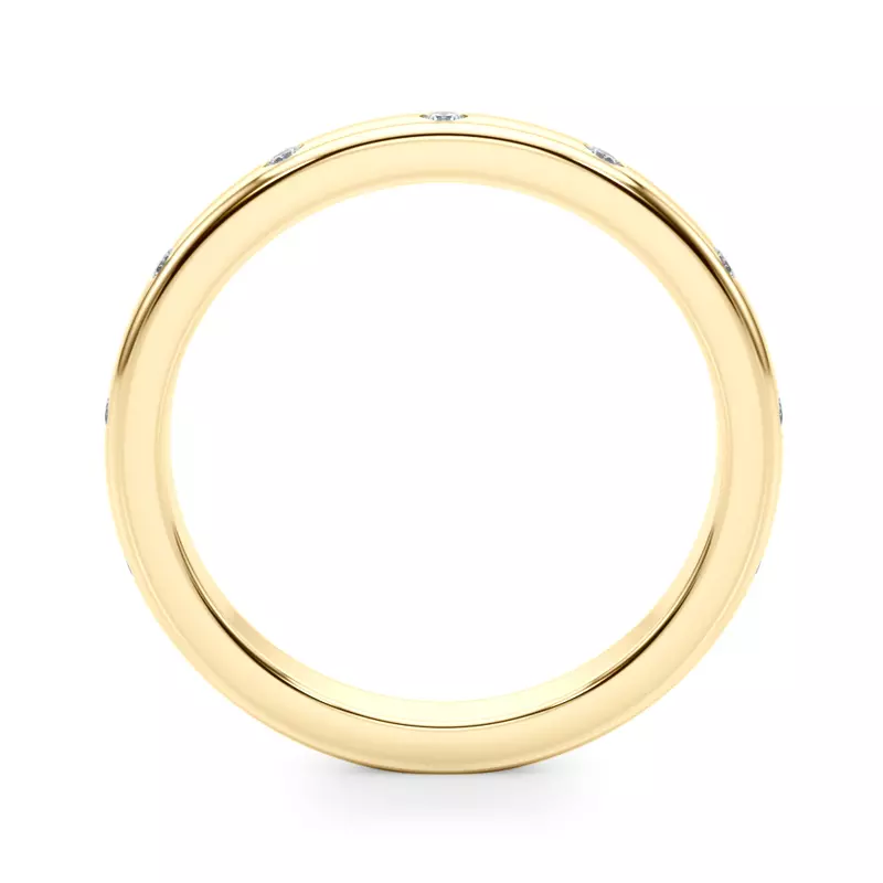18K Yellow Gold Delphine Flush Diamond Band