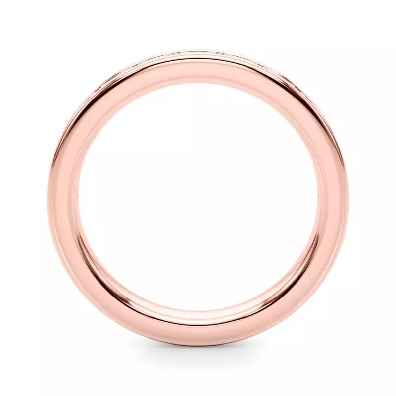 14K Rose Gold Fleurie Channel Set Baguette Band