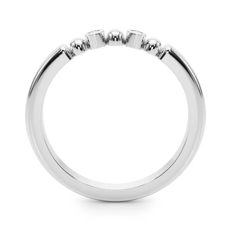 Platinum Isaline Bezel Diamond Wedding Band