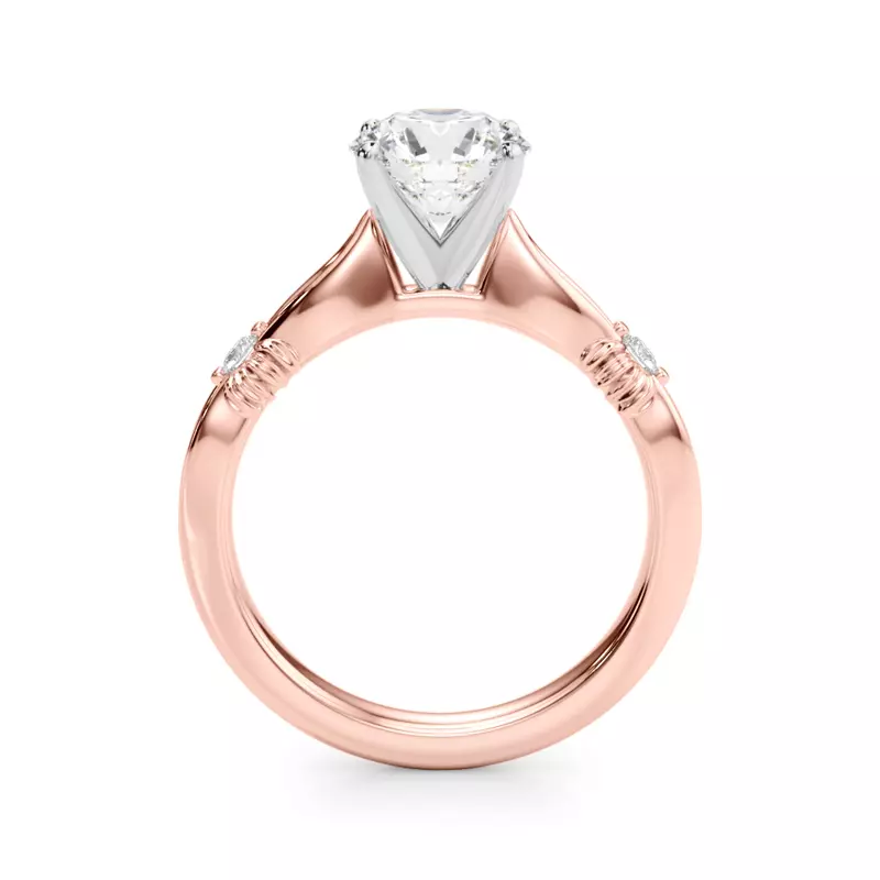 14K Rose Gold Amorette Vintage Engagement Ring